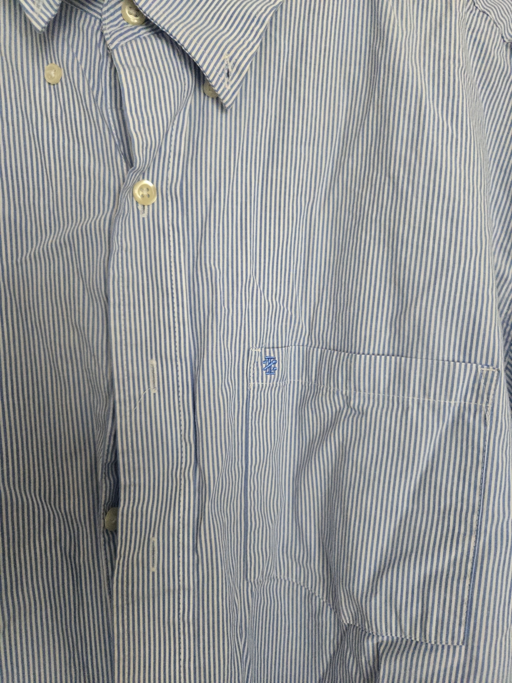 4/$15 Izod Boho Festival TikTok Shirt Into Skirt Light Blue Men's Button-Up - Picture 6 of 9